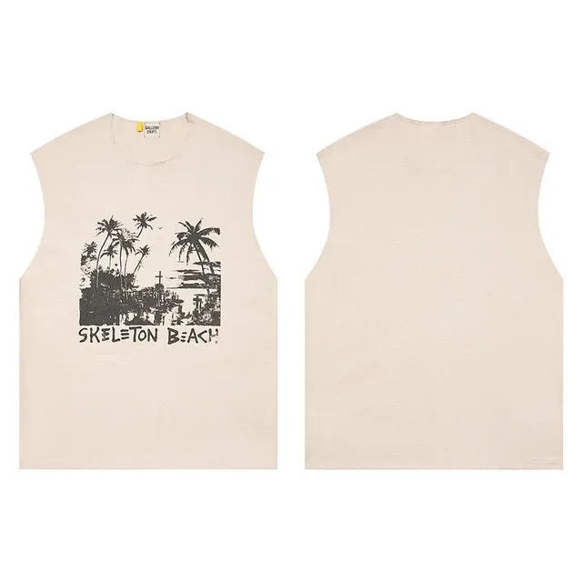 Gallery Dept. Sleeveless Tee Skeleton Beach Print