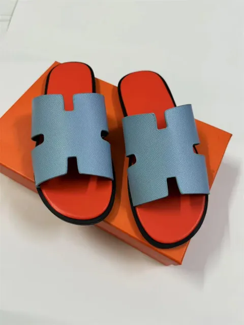 Orange + light blue palm print