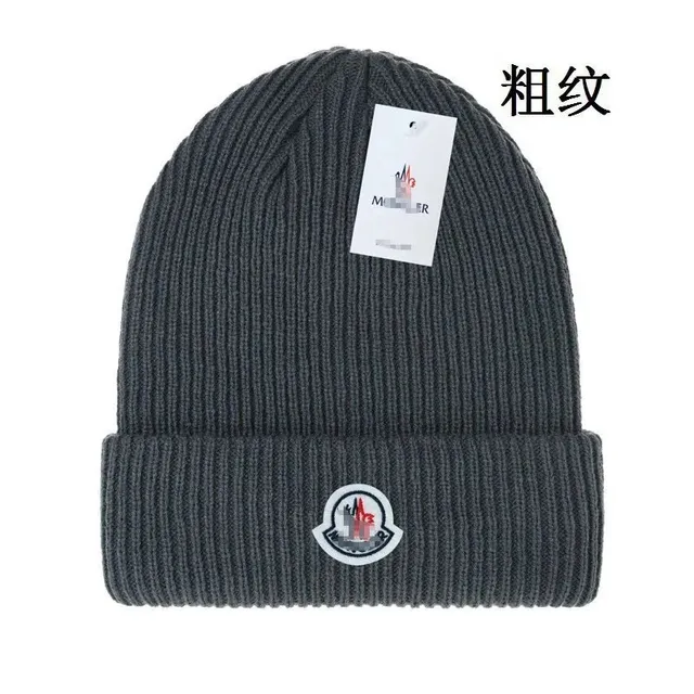 Moncler Ribbed Beanie Logo Patch