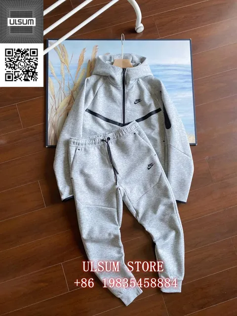 Nike Tech Fleece Hoodie and Joggers Heather Grey