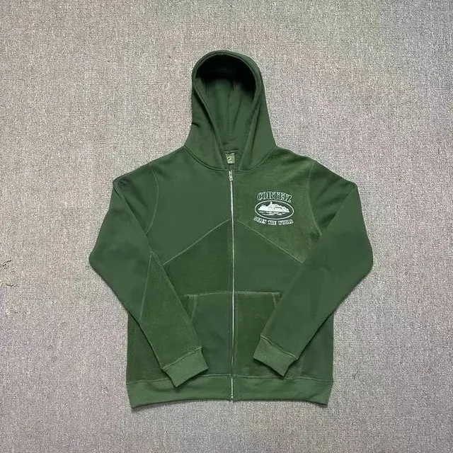 Corteiz Zip-Up Hoodie Cruise Ship Logo