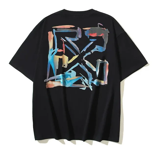 Off-White Graphic Tee Abstract Print