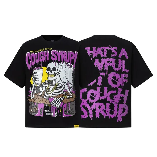 An Awful Lot of Cough Syrup Cough Syrup Tee Skeleton Graphic