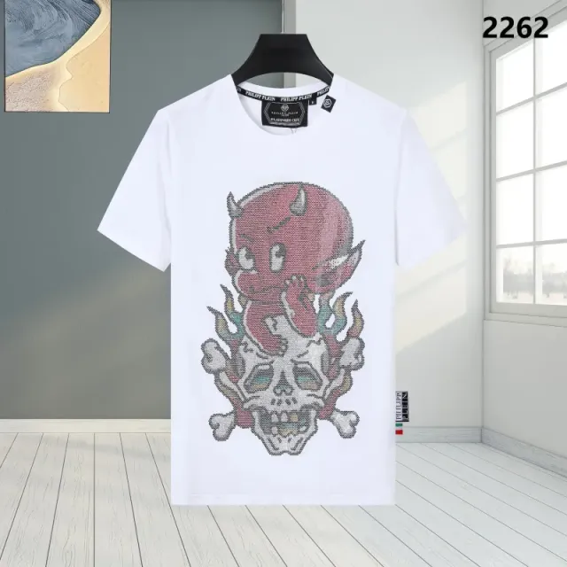 Philipp Plein T-Shirt Crystal Skull Devil Graphic