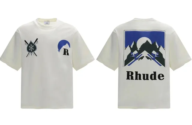 Rhude Graphic T-Shirt Mountain Ski Print
