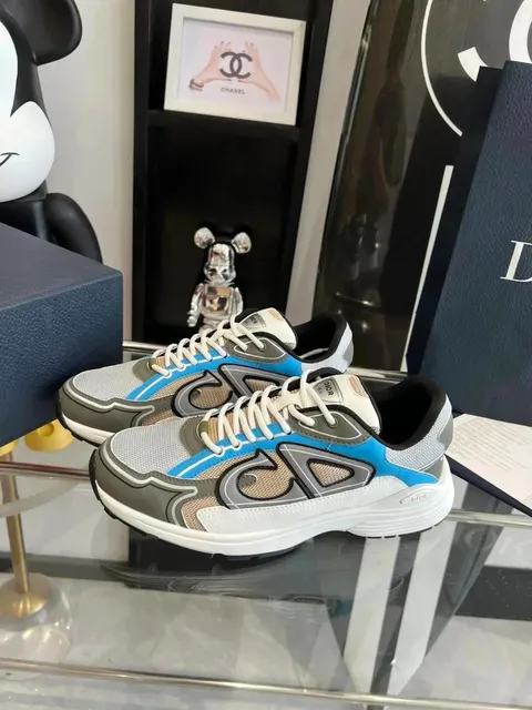 Dior B23 Low Top Blue Grey Mesh