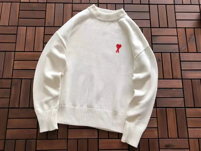 Amiri Knit Sweater Red Heart Logo