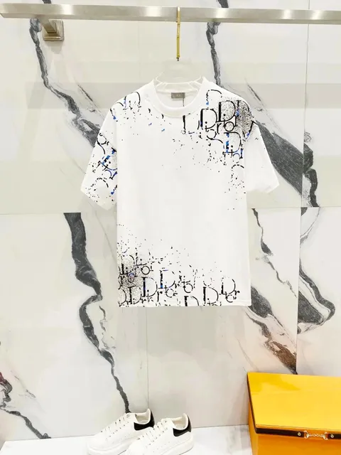 Dior T-Shirt Graffiti Logo Print