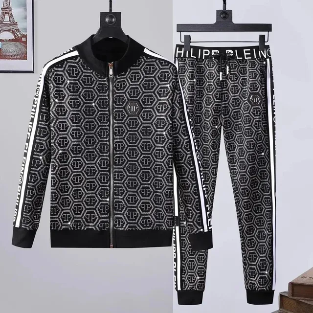 Philipp Plein Track Suit Hexagonal Logo Print