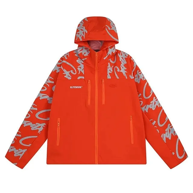 Elitework Hooded Jacket Graffiti Print