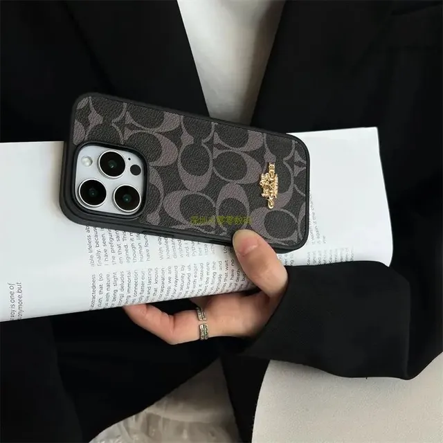 Coach Phone Case Signature C Print