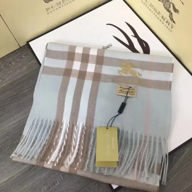 Burberry Classic Check Scarf Ice Blue Check