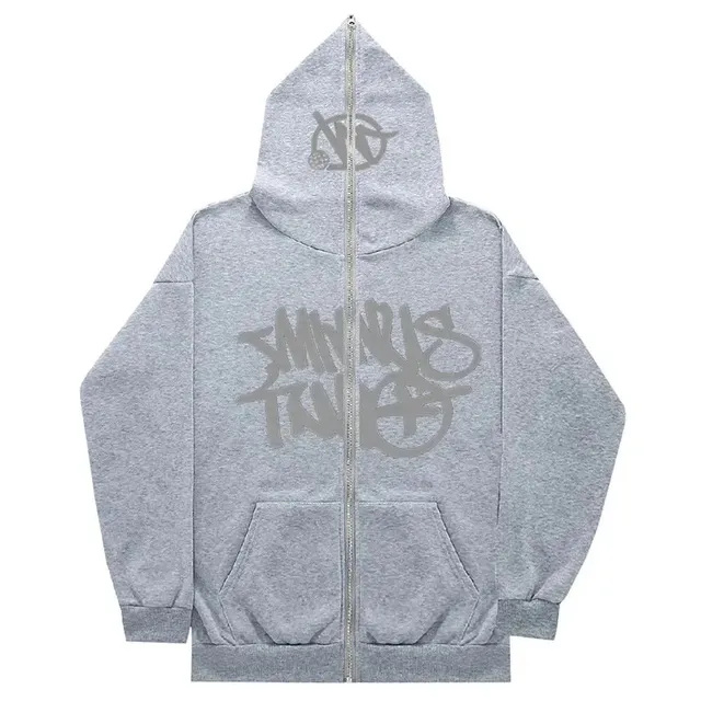 Minus Two Zip-Up Hoodie Graffiti Logo