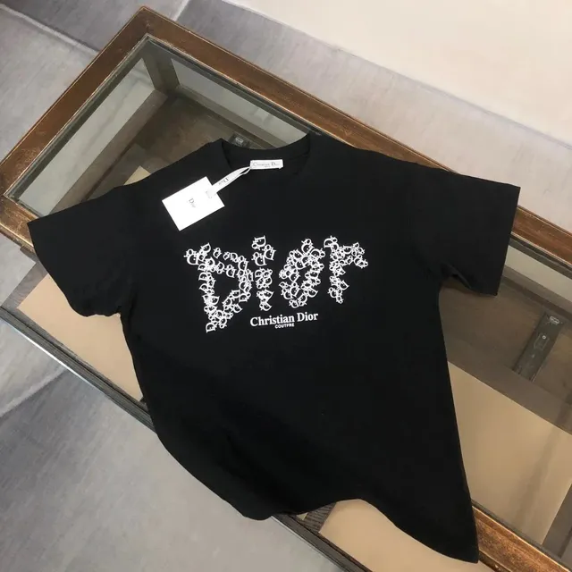 Dior T-Shirt Oblique Logo Print