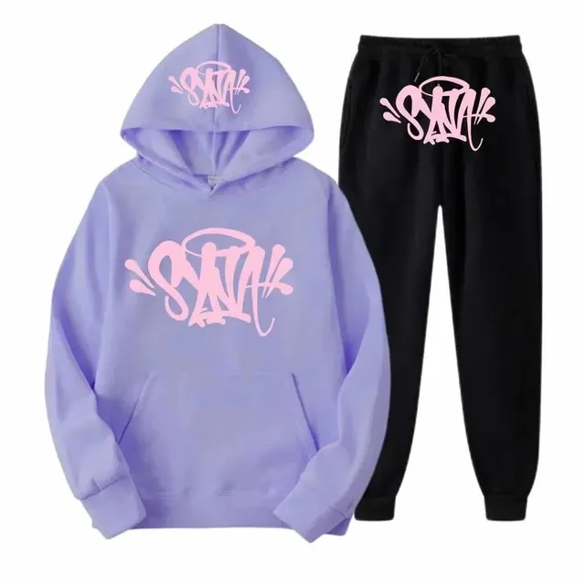 Syna World Hoodie and Joggers Set Graffiti Logo