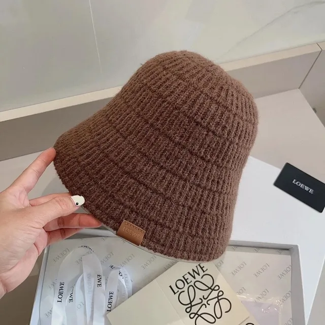 Loewe Knit Bucket Hat Ribbed Wool