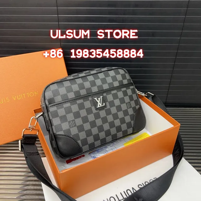Louis Vuitton Damier Graphite Camera Bag Checkered Canvas