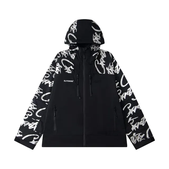 Elitework Hooded Jacket Graffiti Print