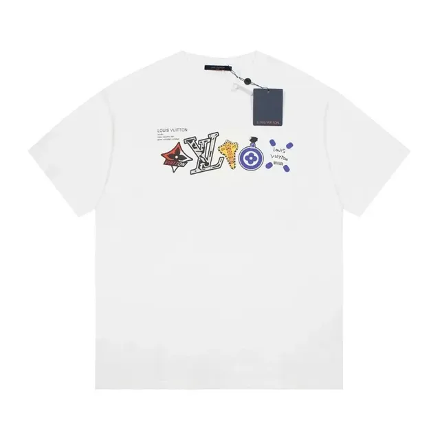 Louis Vuitton Graphic T-Shirt Multi-Logo Print