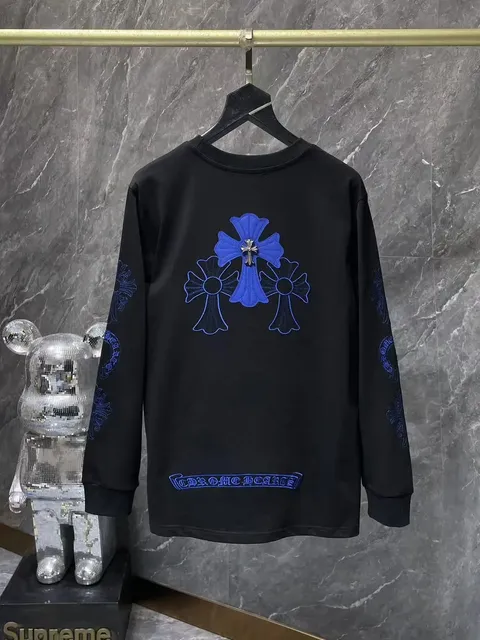 Chrome Hearts Long Sleeve Tee Triple Cross Embroidery
