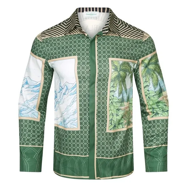 Casablanca Tennis Club Shirt Tropical Print