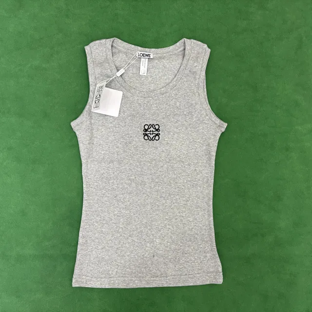 Loewe Ribbed Tank Top Anagram Embroidery