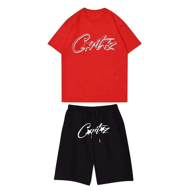 Logo Tee and Shorts Set Corteiz Script Logo