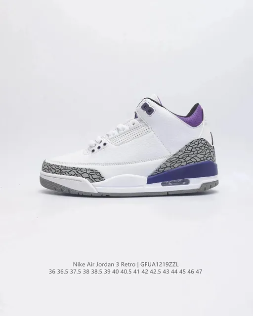 Air Jordan 3 Retro White Purple