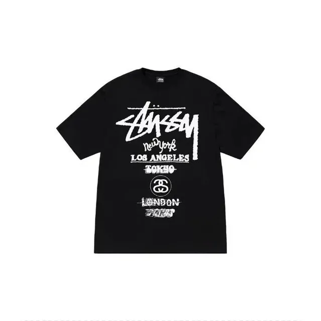 Stüssy Graphic Tee World Cities Print
