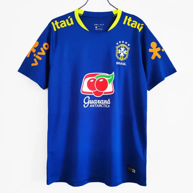 Blue Crew Neck Top with Logo