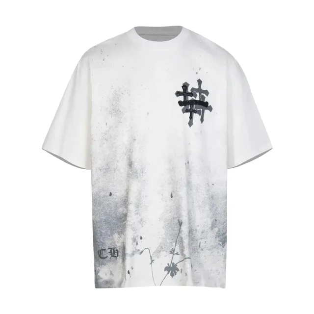 Chrome Hearts Graphic Tee Splatter Print Cross Logo