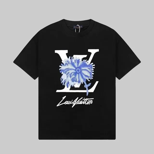 黑色蓝花标002