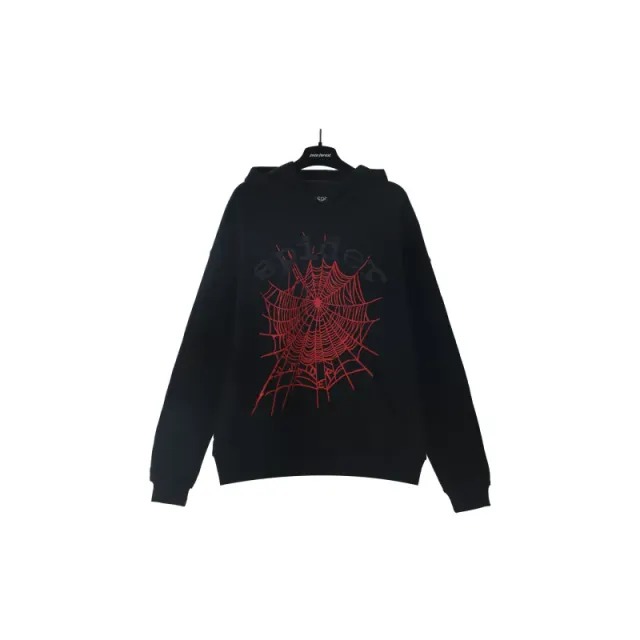 Sp5der Spider Web Hoodie Red Web Print