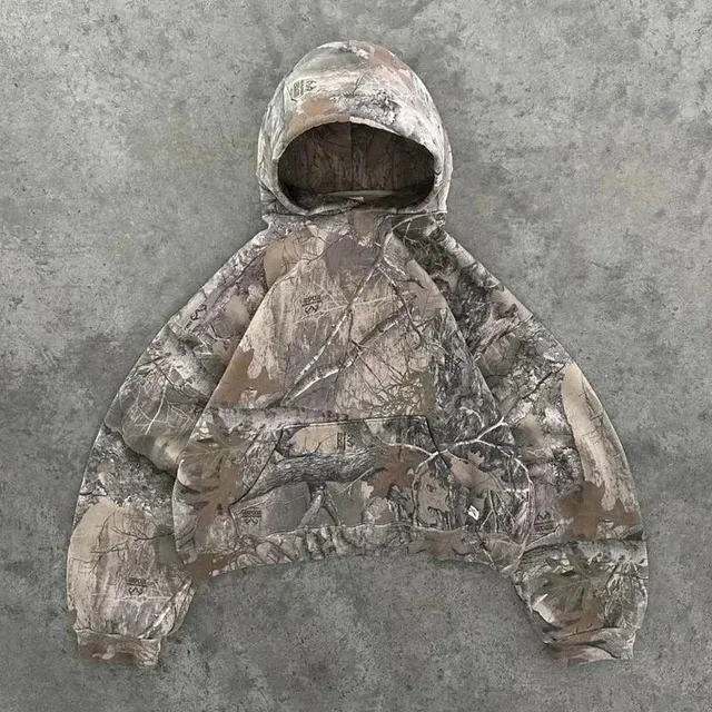 Stone Island Hooded Sweatshirt Reversible Camo Print