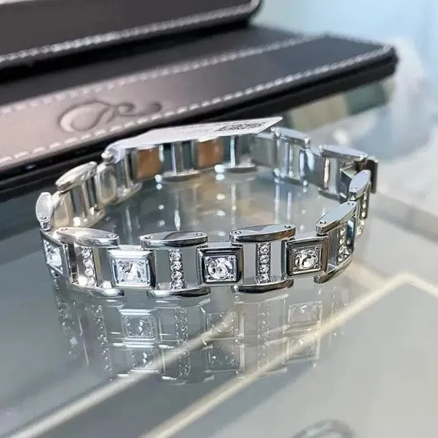 Chanel Crystal-Embellished Link Bracelet