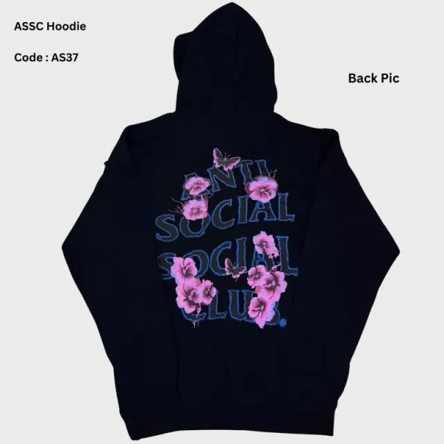 Anti Social Social Club Hoodie Floral Butterfly