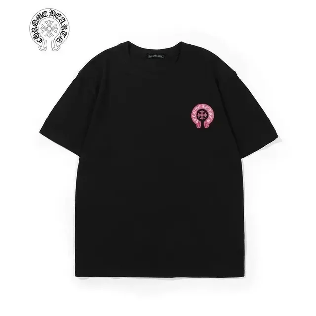 Chrome Hearts T-Shirt Pink Cross Logo