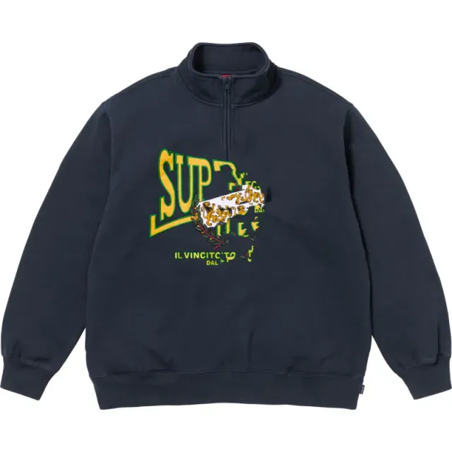 Supreme Quarter-Zip Sweatshirt Il Vincitore Graphic