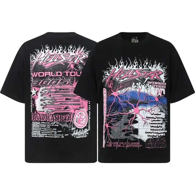 Hellstar World Tour 3005 Tee Pink Graphic Print