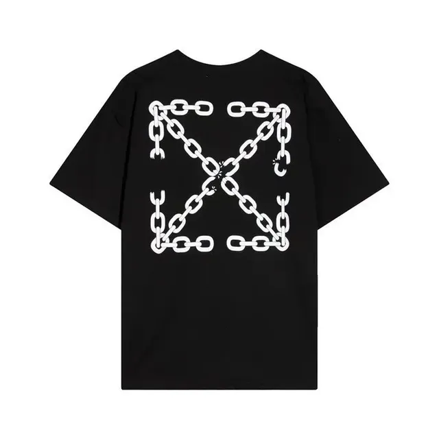 Off-White Chain Logo Tee Industrial Chain Print