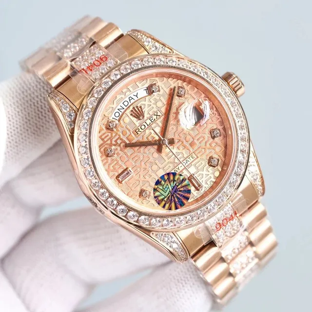 Rolex Day-Date Diamond Bezel with Rainbow Dial