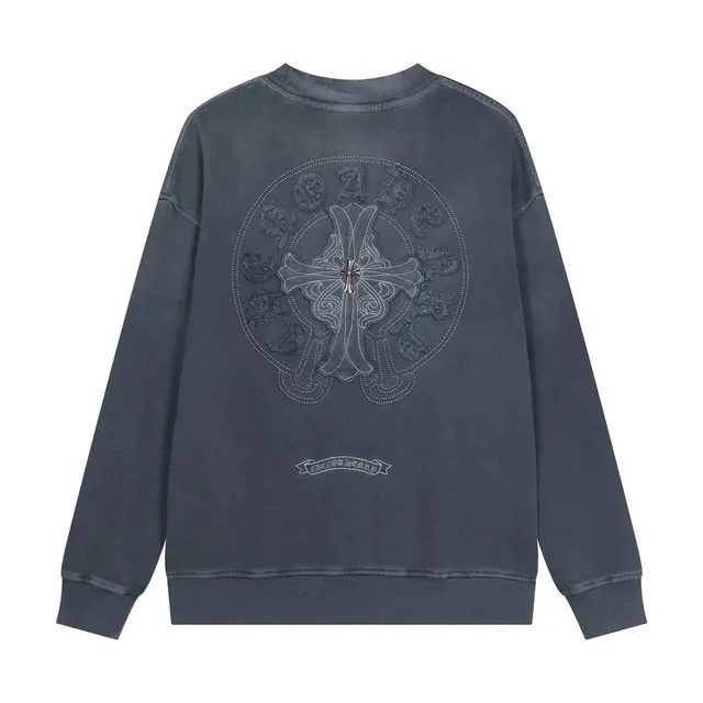 Chrome Hearts Crewneck Sweatshirt Embroidered Cross Logo