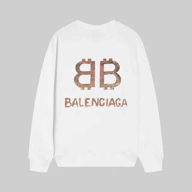 Balenciaga Cotton Sweatshirt Bitcoin Logo Print