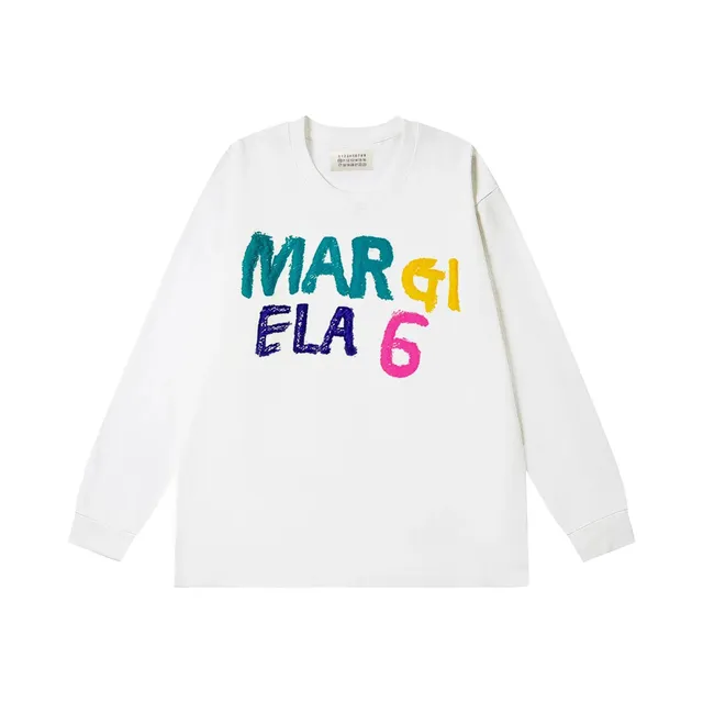 Maison Margiela Long-Sleeve Tee Multicolor Logo Print