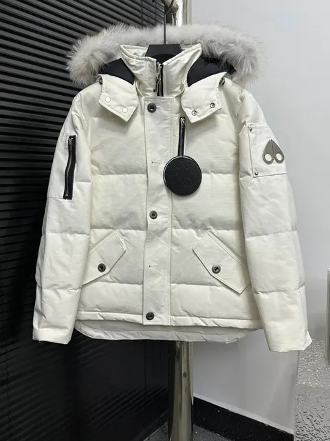 Moose Knuckles Puffer Jacket Fur Trim Hood
