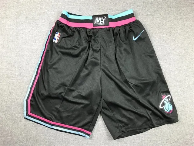Nike Miami Heat Swingman Shorts Black Pink Aqua Trim