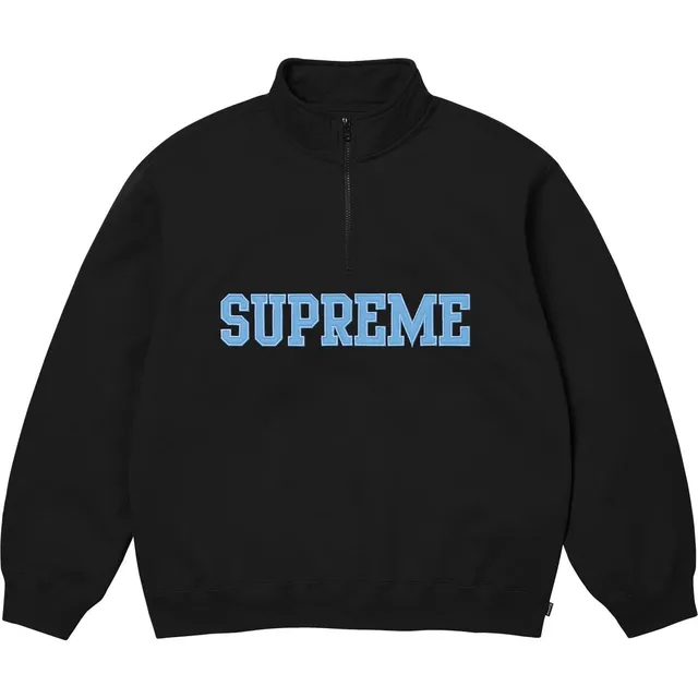 Supreme Quarter-Zip Sweatshirt Blue Box Logo