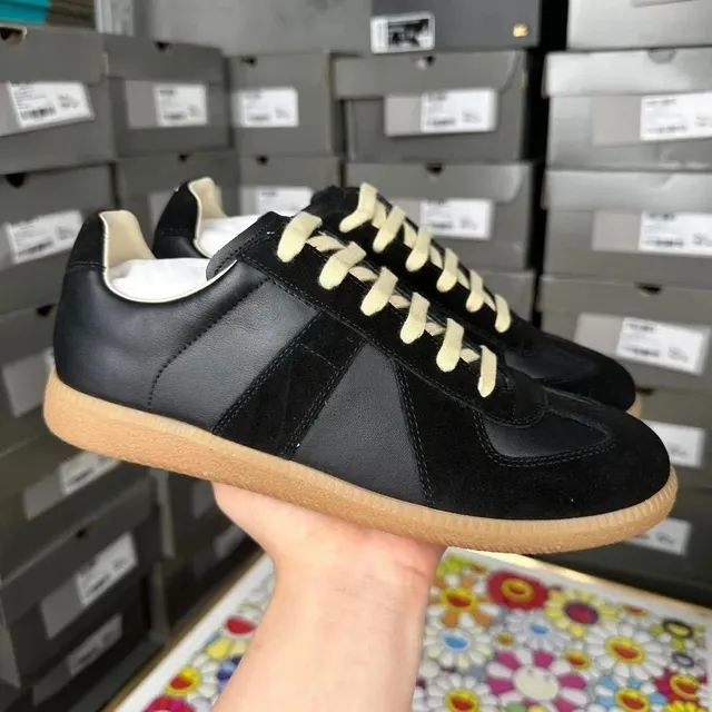Maison Margiela Tabi Sneaker Black Suede and Leather