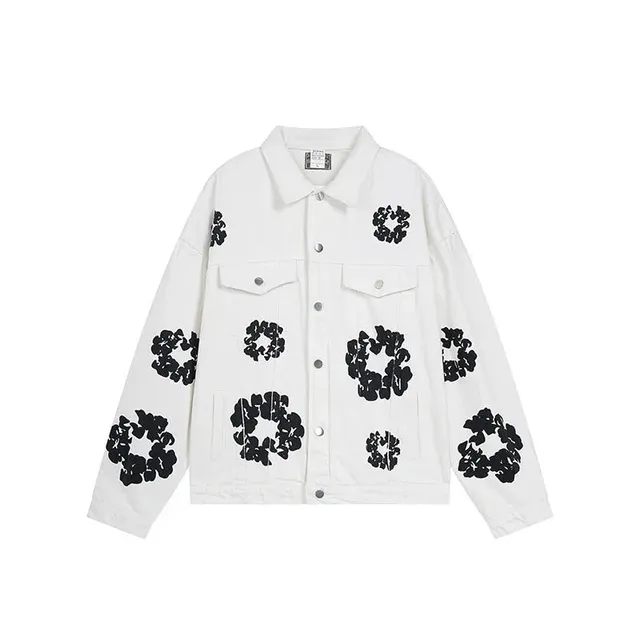 Comme des Garçons Denim Jacket Floral Print