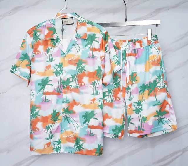 Gucci Palm Tree Print Set Tropical Palm Print